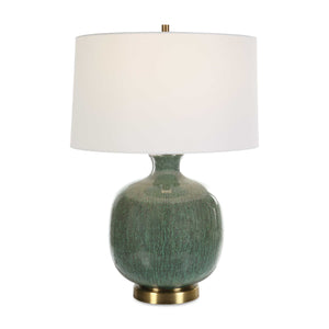   Modern European furniture - Aged Green Glass Table Lamp - www.oroa.com | Oroa.com