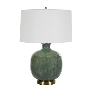  Modern European furniture - Aged Green Glass Table Lamp - www.oroa.com | Oroa.com