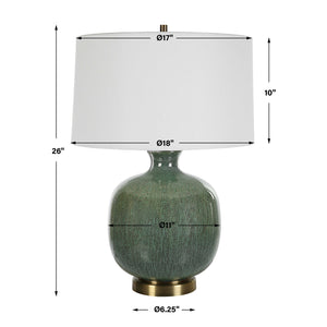   Modern European furniture - Aged Green Glass Table Lamp - www.oroa.com | Oroa.com