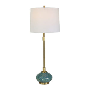   Blue Glazed Ceramic Buffet Lamp | Oroa.com
