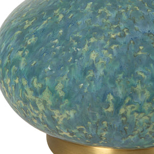   Blue Glazed Ceramic Buffet Lamp | Oroa.com