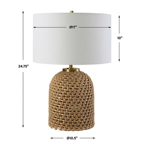   Modern European furniture - Knotted Natural Rope Table Lamp - www.oroa.com | Oroa.com