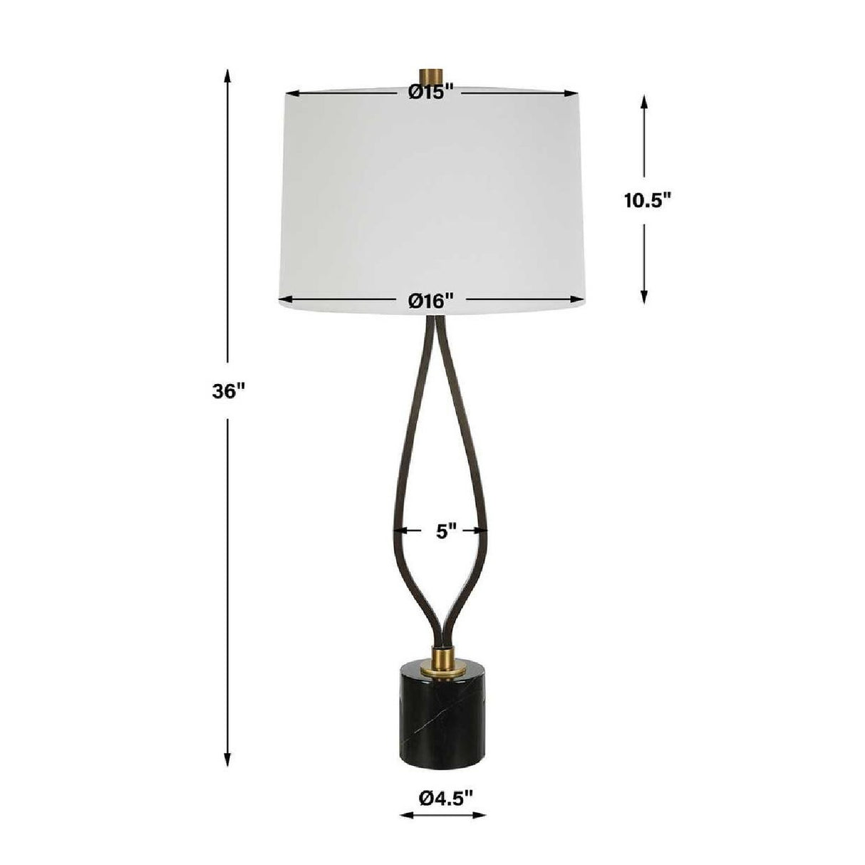   Wishbone Shaped Iron Table Lamp | Oroa.com