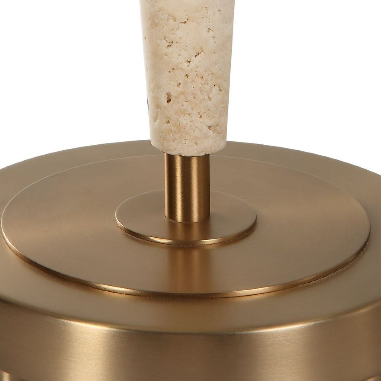   Beige Travertine Conical Table Lamp | Oroa.com