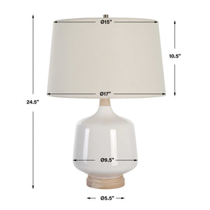   White Gloss Ceramic Table Lamp | Oroa.com