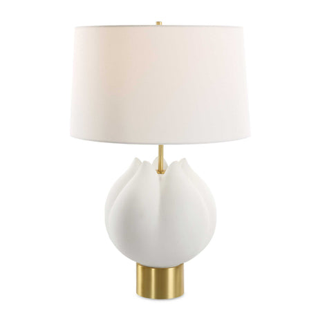   White Porcelain Flower-Inspired Table Lamp | Oroa.com
