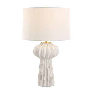   Modern European furniture - White Ridged Porcelain Table Lamp - www.oroa.com | Oroa.com
