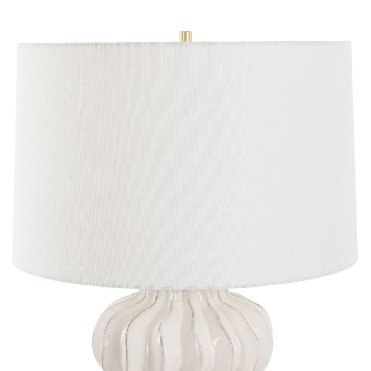   Modern European furniture - White Ridged Porcelain Table Lamp - www.oroa.com | Oroa.com
