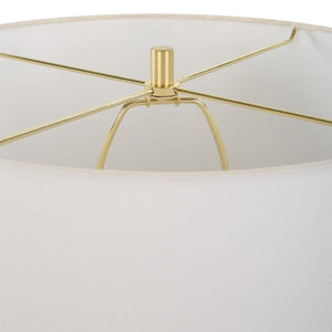   Modern European furniture - White Ridged Porcelain Table Lamp - www.oroa.com | Oroa.com