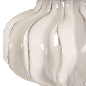   Modern European furniture - White Ridged Porcelain Table Lamp - www.oroa.com | Oroa.com