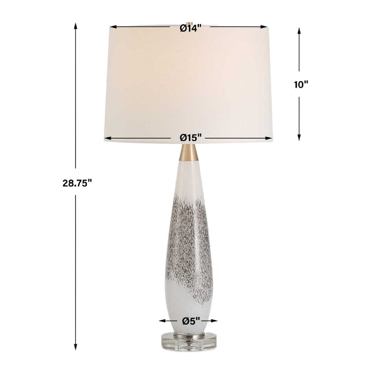   Gray & Silver Glass Table Lamp | Oroa.com