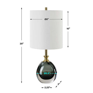   Modern European furniture - Smoky Blue Glass Buffet Lamp - www.oroa.com | Oroa.com