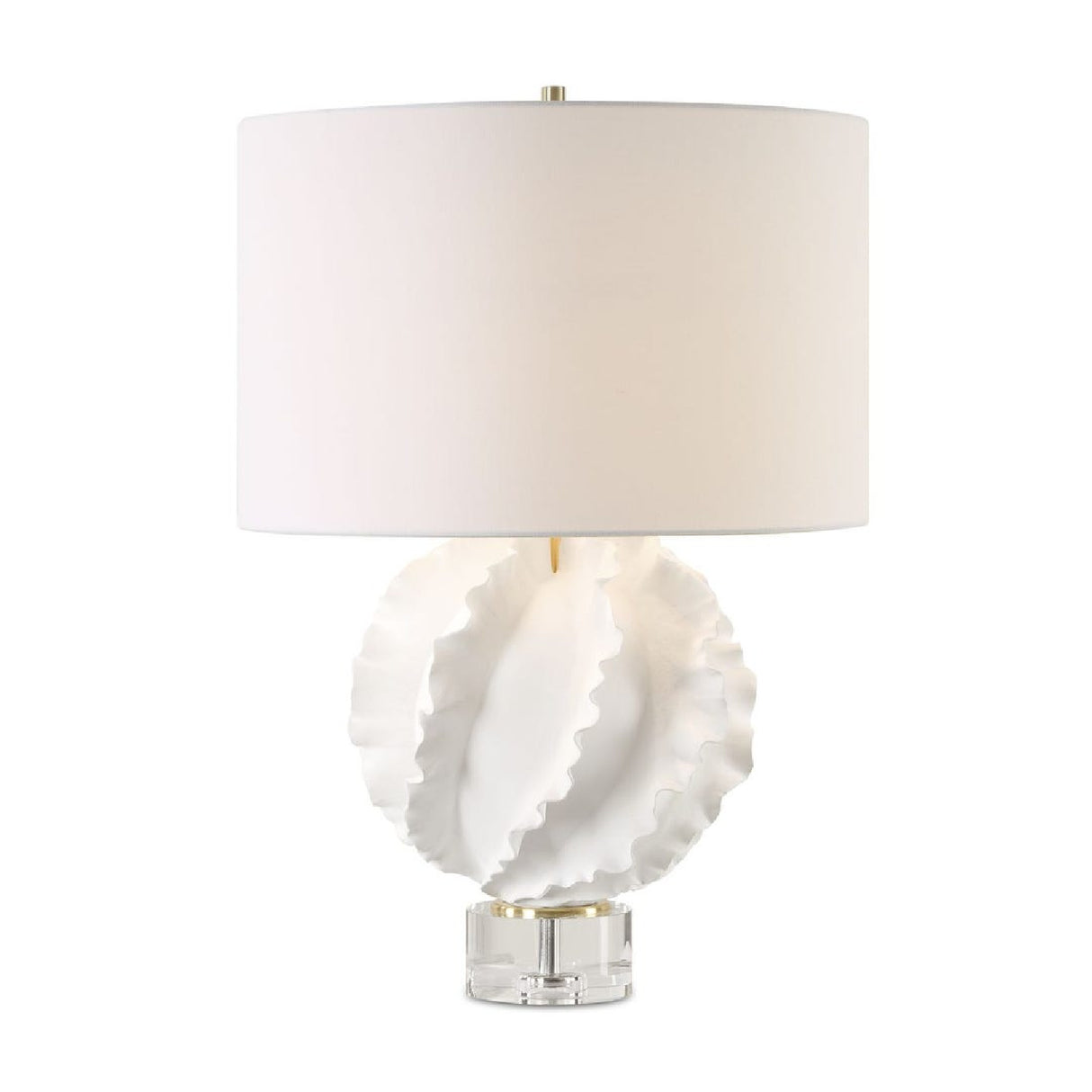   Ruffled White Ceramic Table Lamp | Oroa.com
