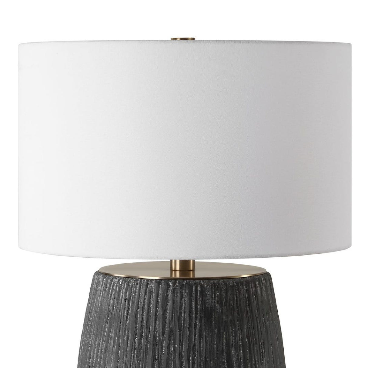   Black Textured Concrete Table Lamp | Oroa.com