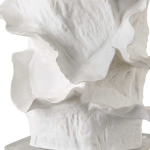   White Ceramic Ridged Table Lamp | Oroa.com