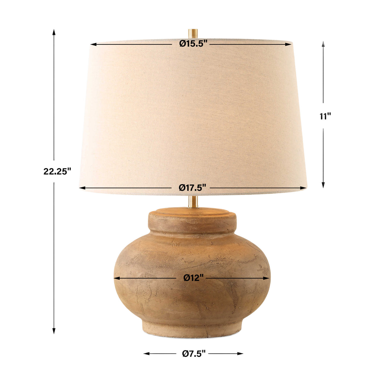   Modern European furniture - Distressed Terracotta Table Lamp - www.oroa.com | Oroa.com
