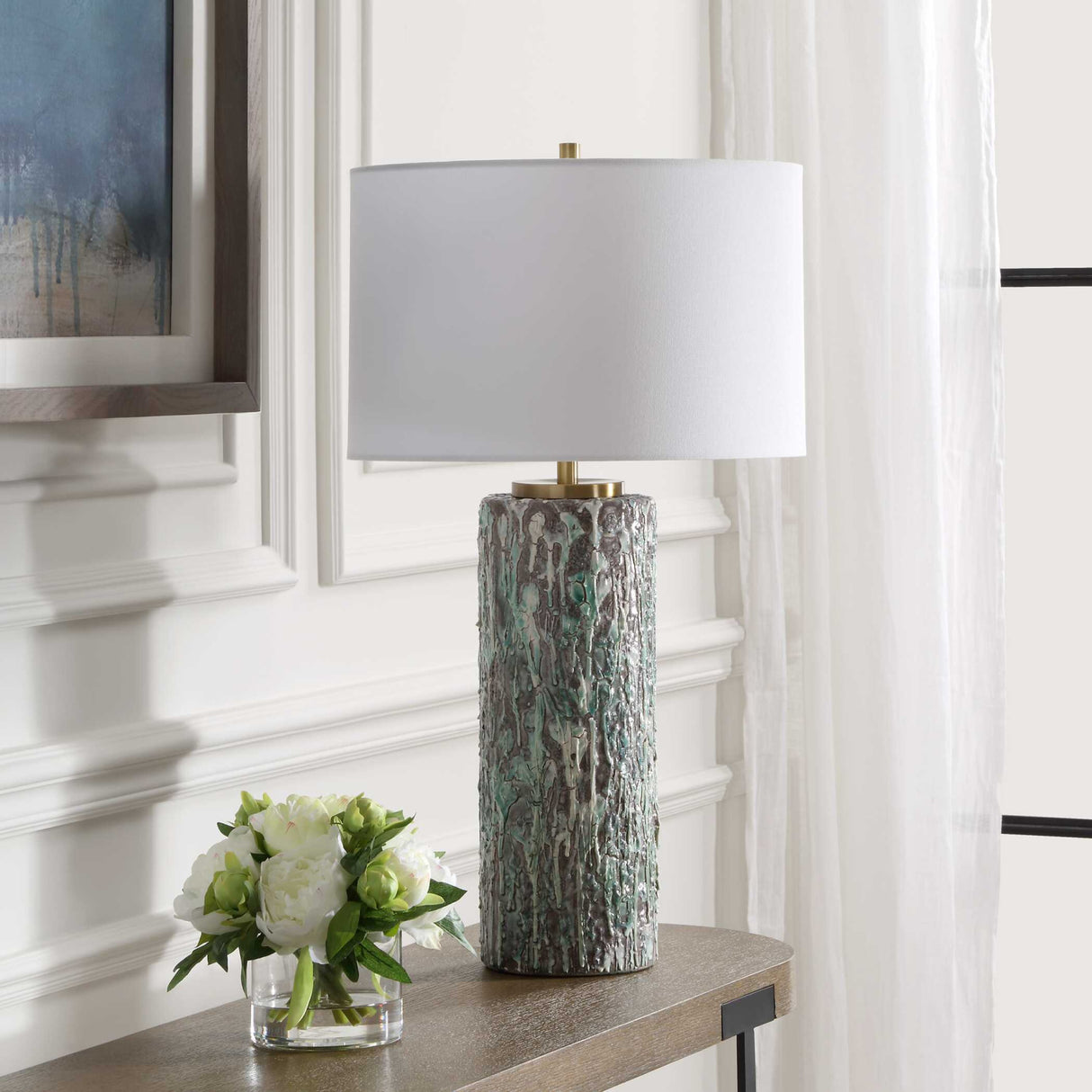   Crackled Ceramic Table Lamp | Oroa.com