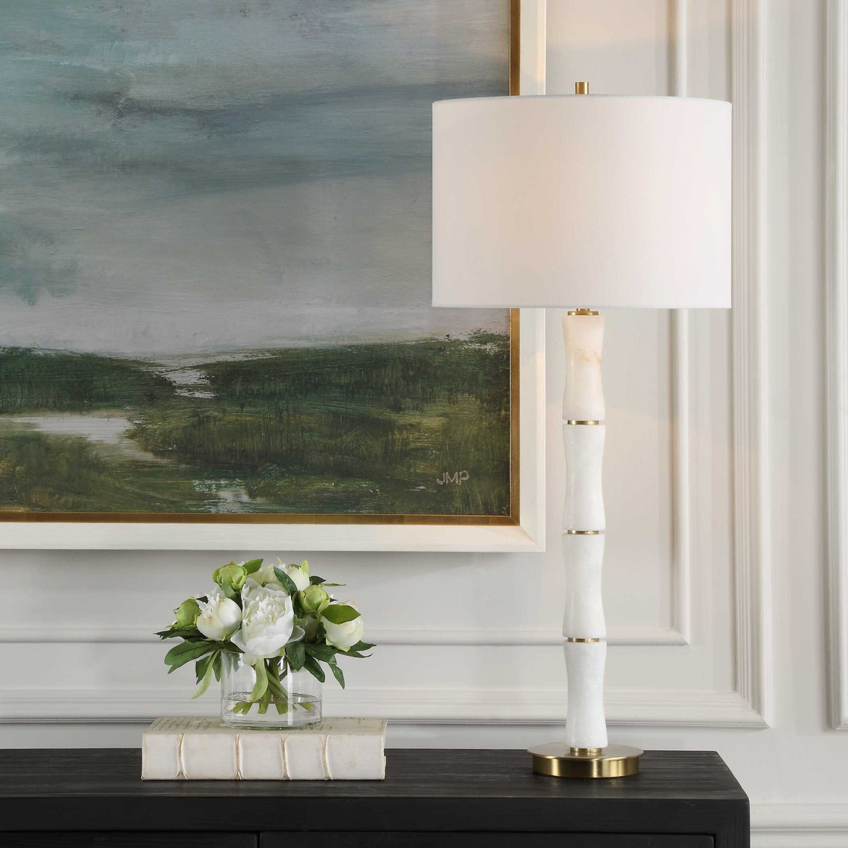   Polished Alabaster Table Lamp | Oroa.com