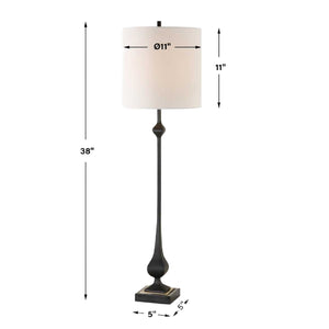   Satin Black Buffet Lamp | Oroa.com