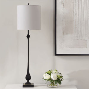   Satin Black Buffet Lamp | Oroa.com