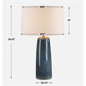   Modern European furniture - Blue Ceramic Table Lamp - www.oroa.com | Oroa.com