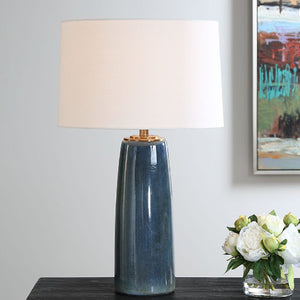   Modern European furniture - Blue Ceramic Table Lamp - www.oroa.com | Oroa.com