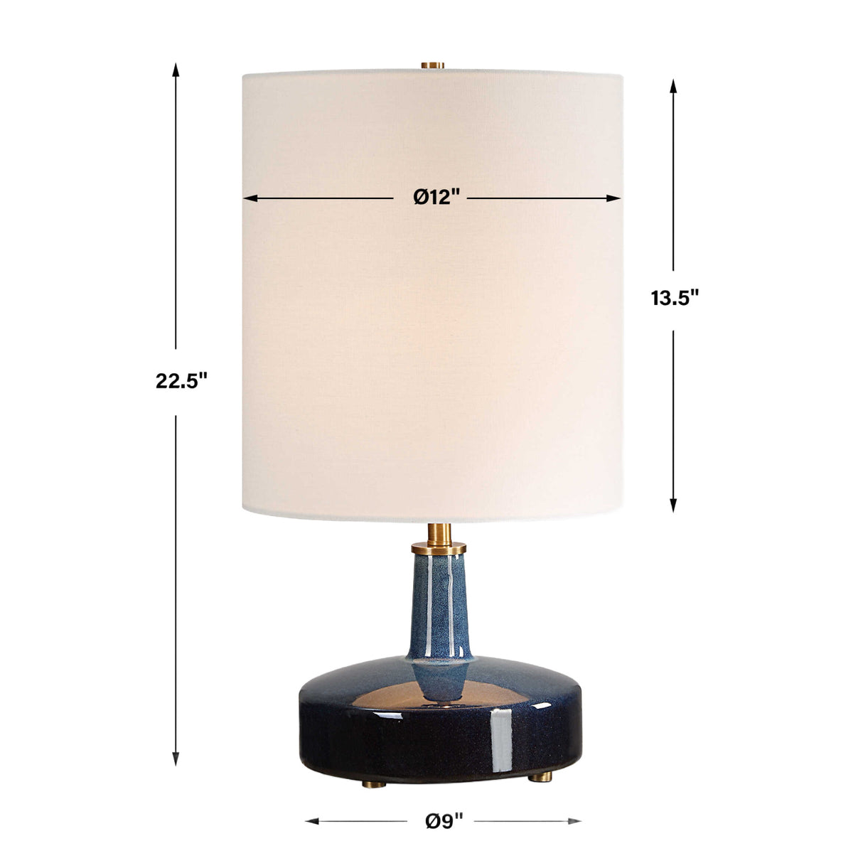   Modern European furniture - Blue Ombre Ceramic Table Lamp - www.oroa.com | Oroa.com