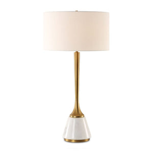   White Marble & Brass Table Lamp | Oroa.com