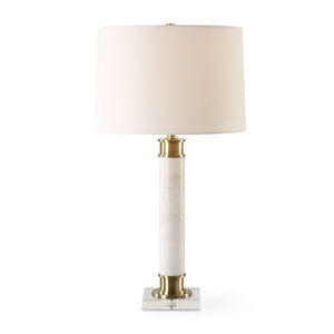   White Marble & Brass Table Lamp | Oroa.com