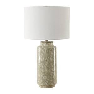   Modern European furniture - Patterned Cream Ceramic Table Lamp - www.oroa.com | Oroa.com