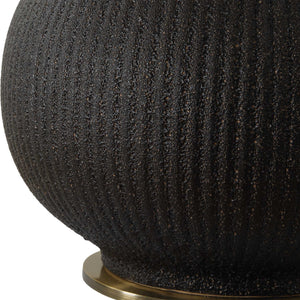   Modern European furniture - Ribbed Black Ceramic Table Lamp - www.oroa.com | Oroa.com