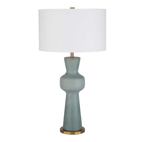   Modern European furniture - Green Ceramic Linen Table Lamp - www.oroa.com | Oroa.com