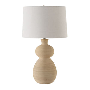   Modern European furniture - Beige Textured Ceramic Table Lamp - www.oroa.com | Oroa.com