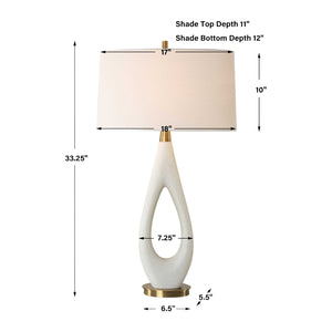   White Stone Table Lamp | Oroa.com