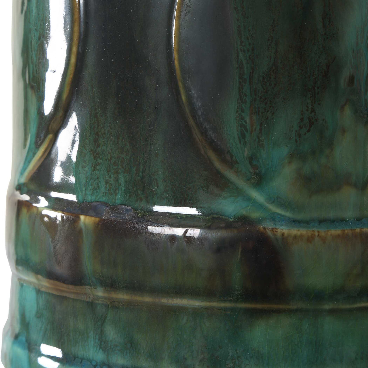   Green Glazed Ceramic Table Lamp | Oroa.com