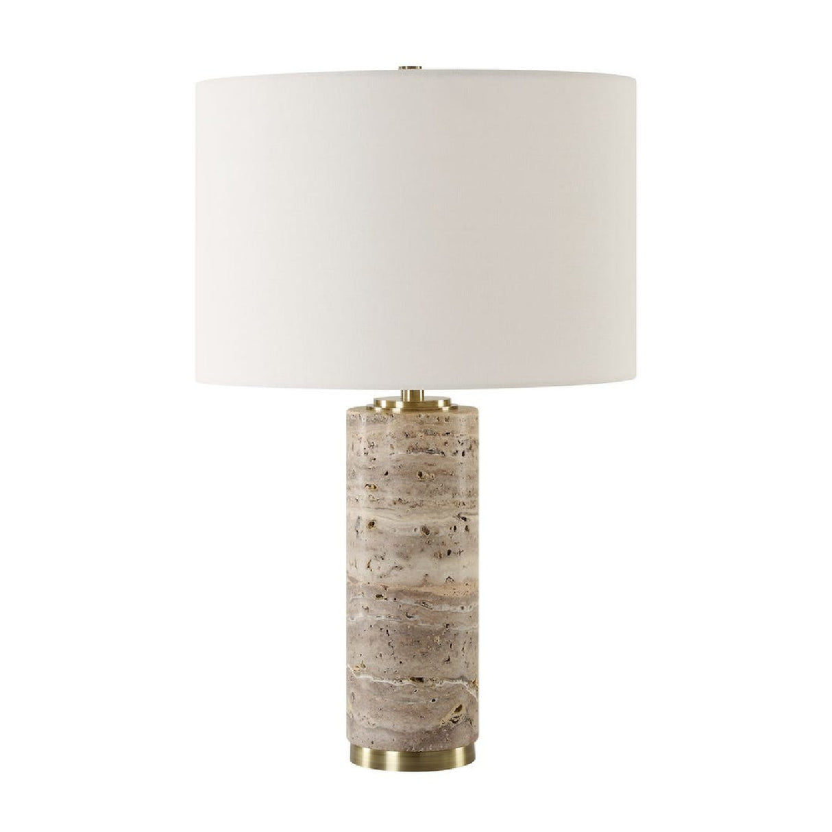  Modern European furniture - Honed Travertine Table Lamp - www.oroa.com | Oroa.com