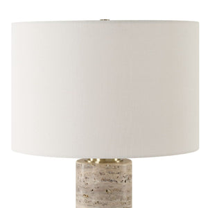   Modern European furniture - Honed Travertine Table Lamp - www.oroa.com | Oroa.com