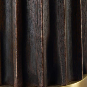   Modern European furniture - Scalloped Dark Oak Table Lamp - www.oroa.com | Oroa.com