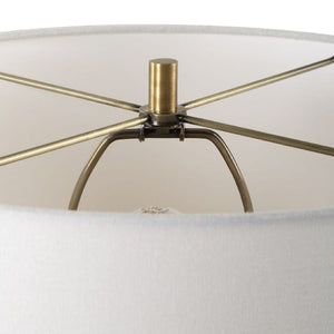   Modern European furniture - Scalloped Dark Oak Table Lamp - www.oroa.com | Oroa.com