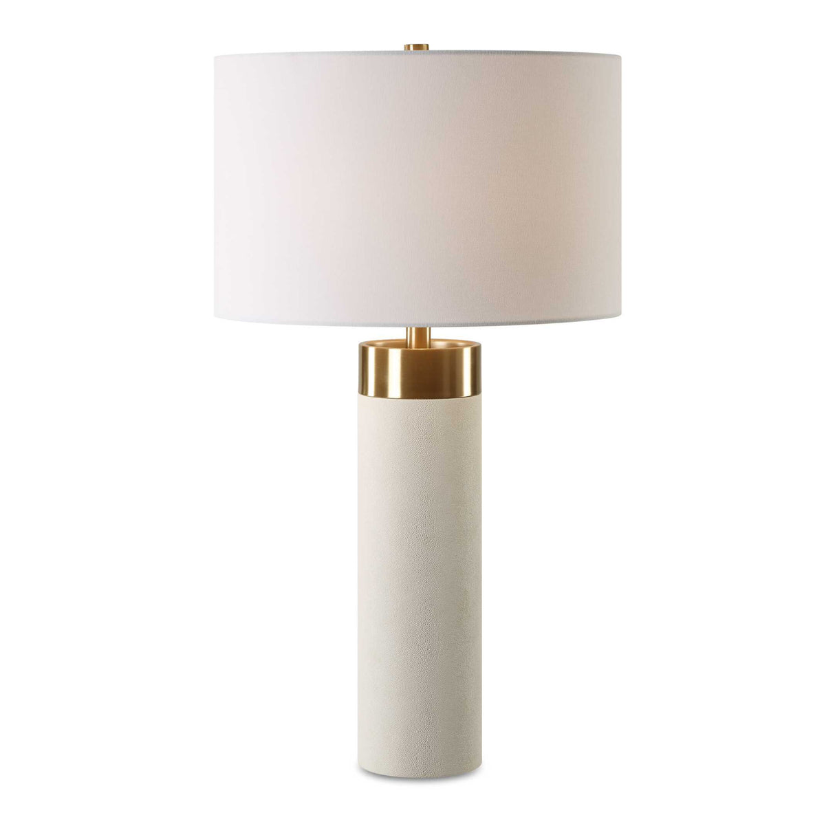   Cylindrical White Shagreen Table Lamp | Oroa.com