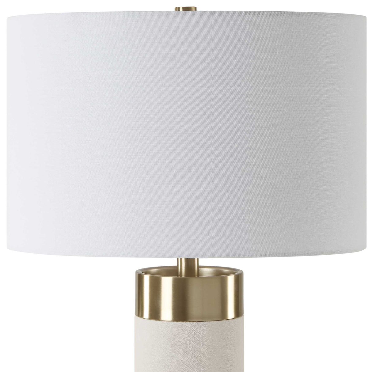   Cylindrical White Shagreen Table Lamp | Oroa.com