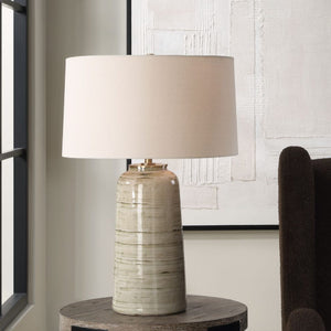  Modern European furniture - Tan Glazed Ceramic Table Lamp - www.oroa.com | Oroa.com
