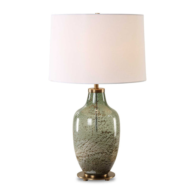 Modern European furniture - Green Translucent Glass Table Lamp - www.oroa.com