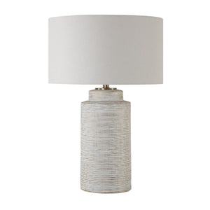   Modern European furniture - Ribbed White Ceramic Table Lamp - www.oroa.com | Oroa.com