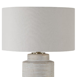   Modern European furniture - Ribbed White Ceramic Table Lamp - www.oroa.com | Oroa.com