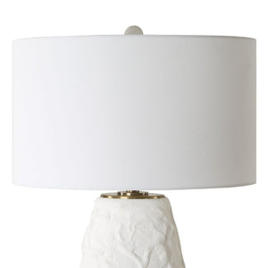  White Textured Ceramic Table Lamp | Oroa.com