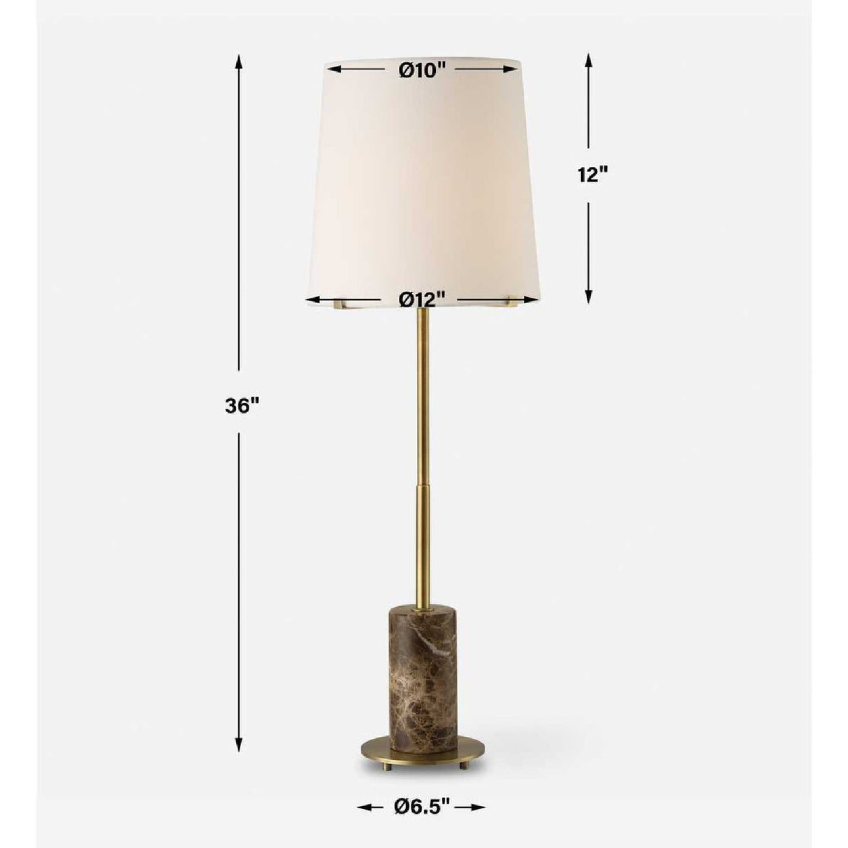   Brown Marble Buffet Lamp | Oroa.com