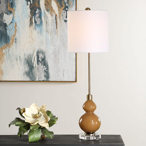   Brown Seeded Glass Buffet Lamp | Oroa.com
