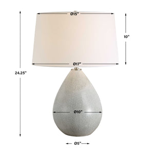   Modern European furniture - Cream Ceramic Teardrop-Shaped Table Lamp - www.oroa.com | Oroa.com