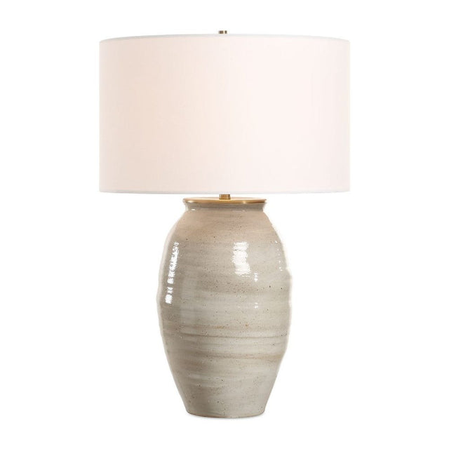 Modern European furniture - Gray Glazed Ceramic Table Lamp - www.oroa.com